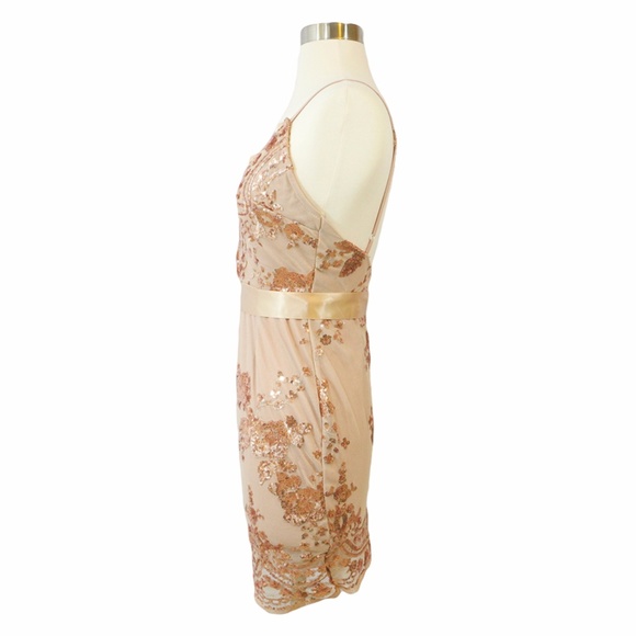 ❗️FINAL PRICE Rose Gold Nude Backless Sequin Dress - Picture 7 of 8