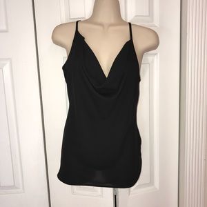 NWT Express Black Slouchy Neck Tank Top | S