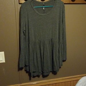 Gray peplum tunic
