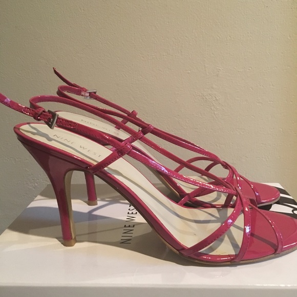 Pink Nine West strappy heels! - Picture 2 of 4