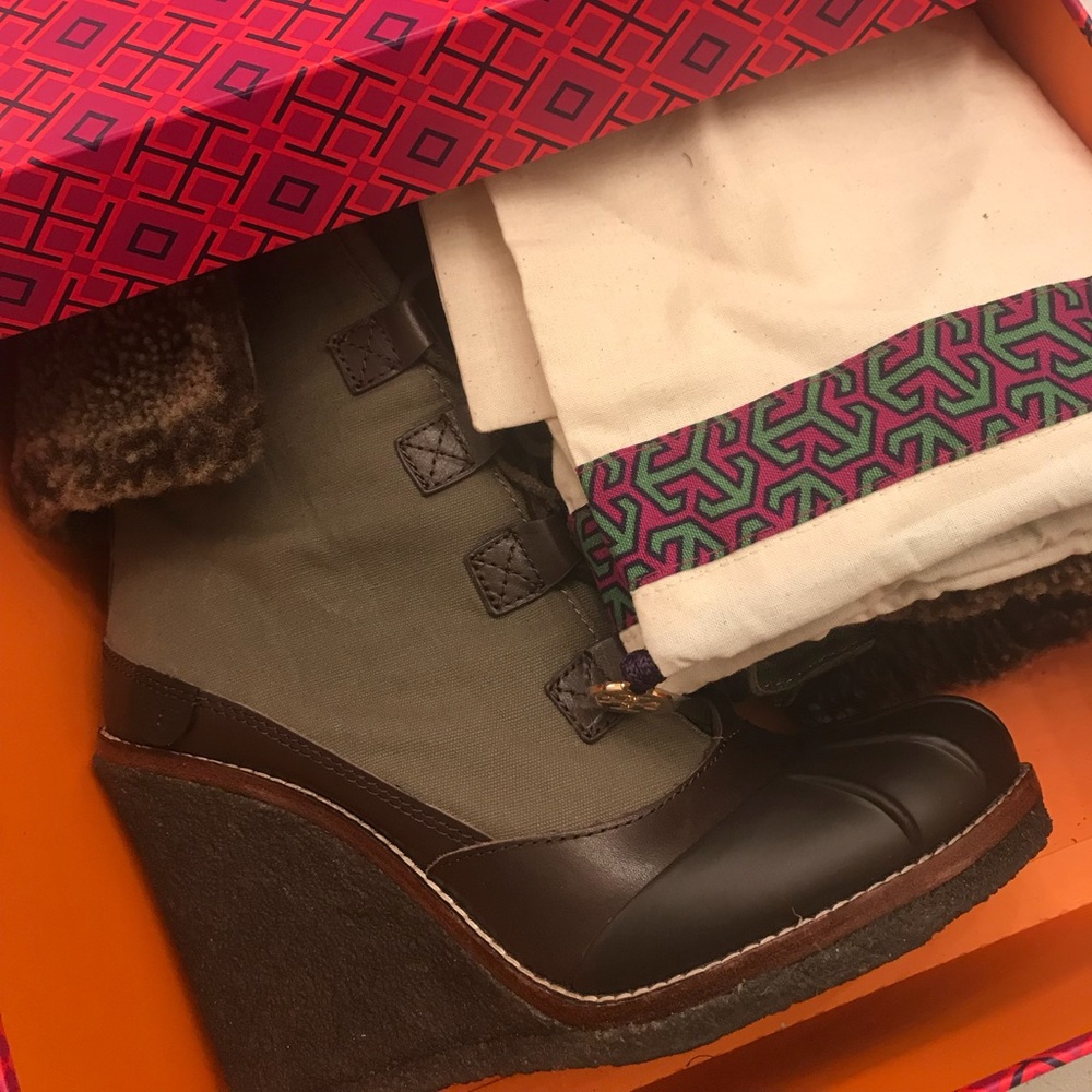 Tory Burch Fairfax Wedge Booties