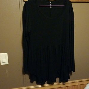 Long sleeve peplum tunic