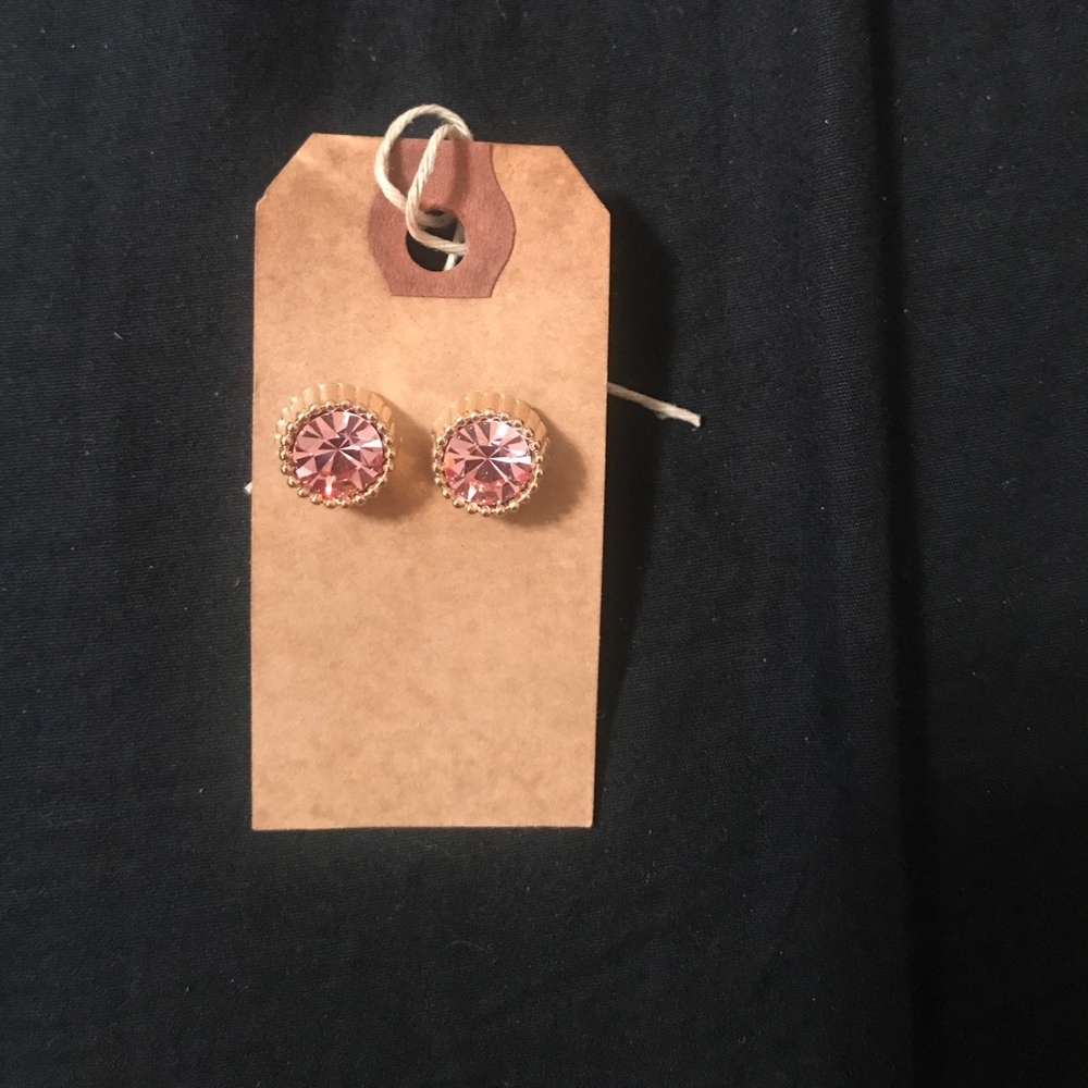 Pink gold earrings