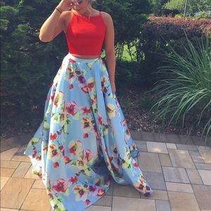 This is a Jovani dress and has not been hemmed