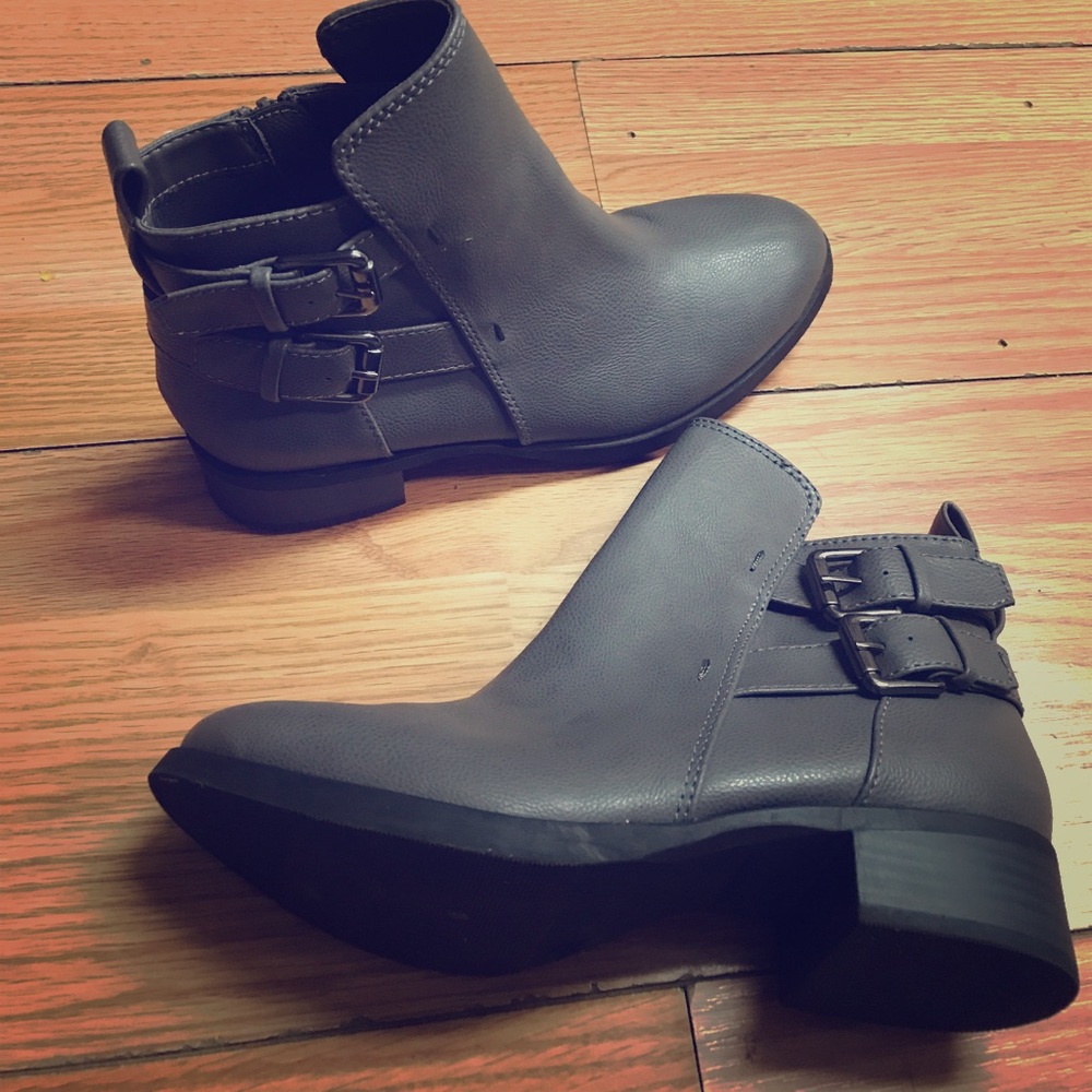 Gray booties