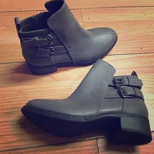 Gray booties