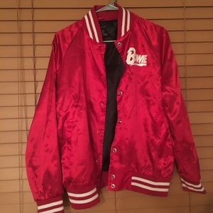 David Bowie Lightning Red Satin Jacket