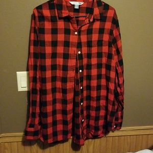 Buffalo check flannel shirt