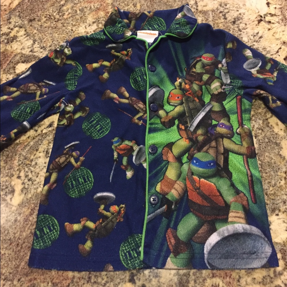 Boys fleece Ninja Turtle pjs sz 6