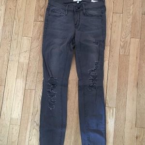 Frame jeans shredded knees