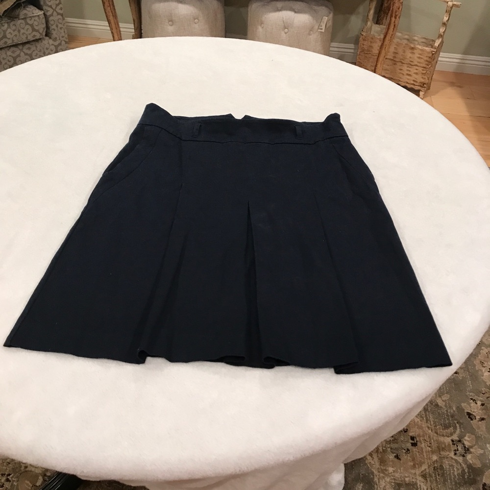 Zara Navy blue A Line Skirt with pockets