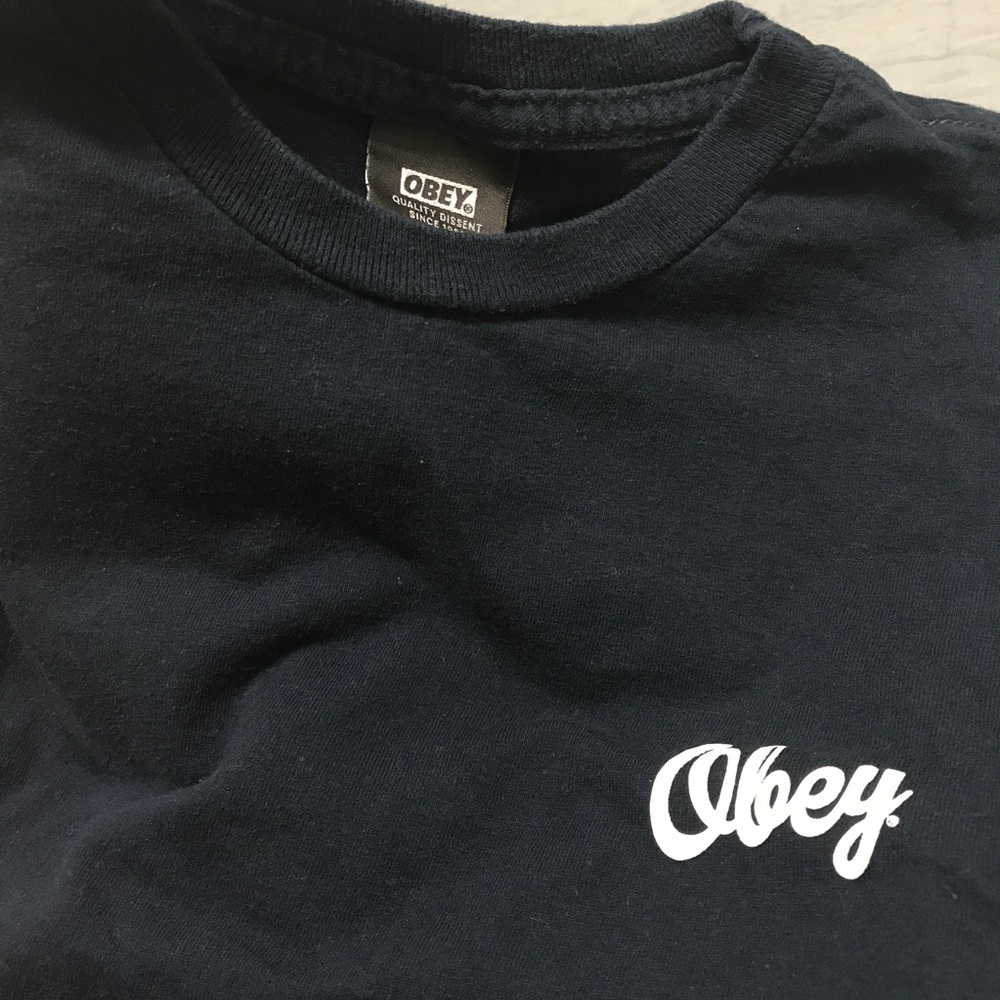 Navy Obey T Shirt