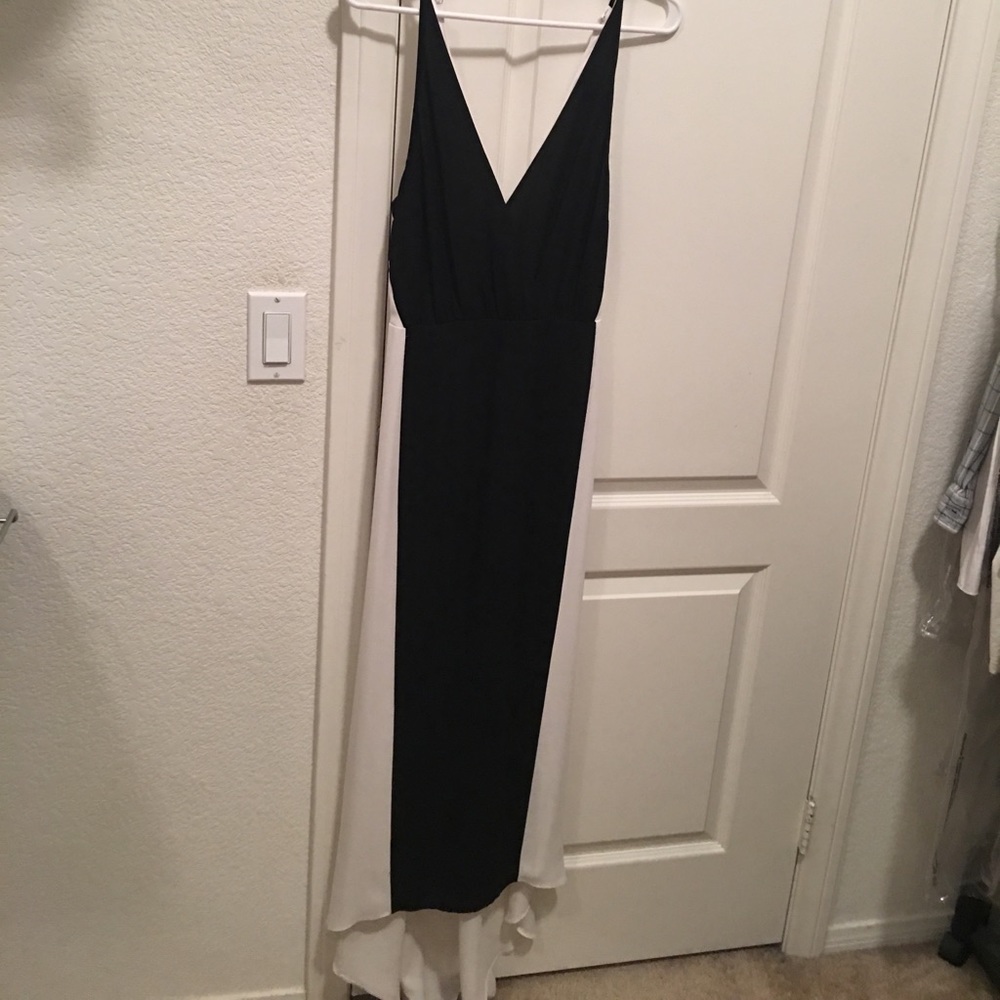 Express black and white maxi dress