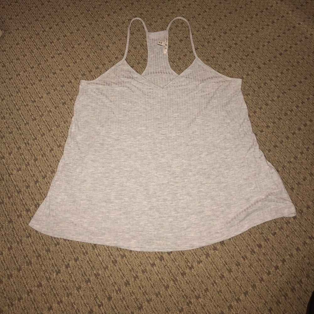 Express Light Grey Flowy Tank