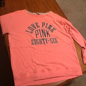 Oversized Victoria secret pink crewneck sweatshirt