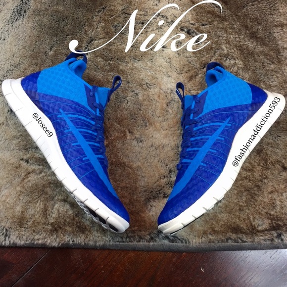 Nike Free Hypervenom FS Men's blue sneakers shoes - Picture 3 of 4
