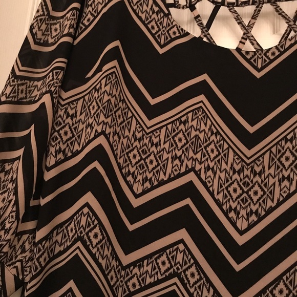 Black & tan Chevron Dress - Picture 2 of 2