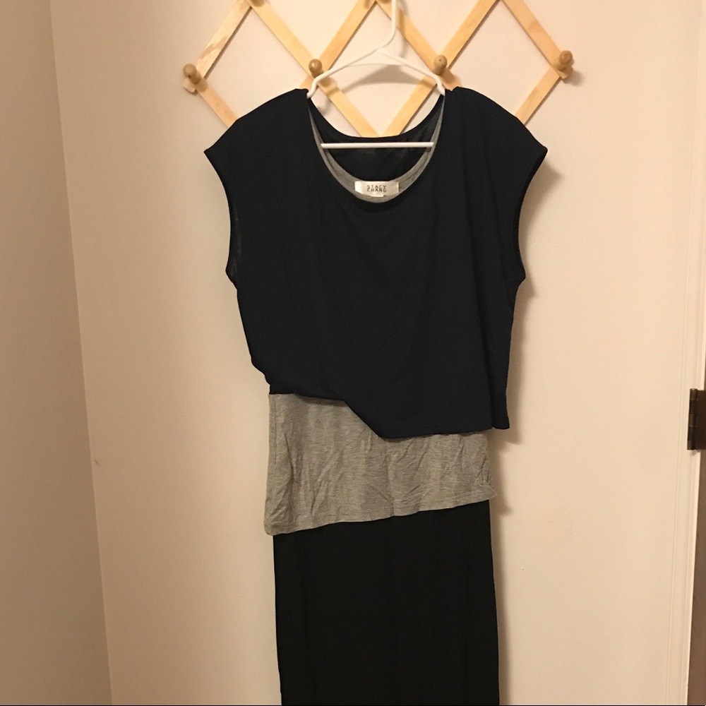 Anthropologie layered maxi dress