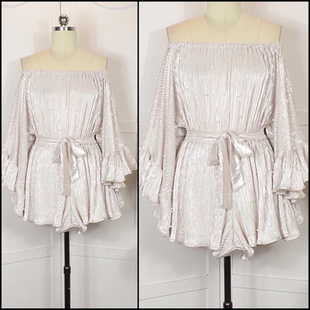 Ruffled Beading Romper