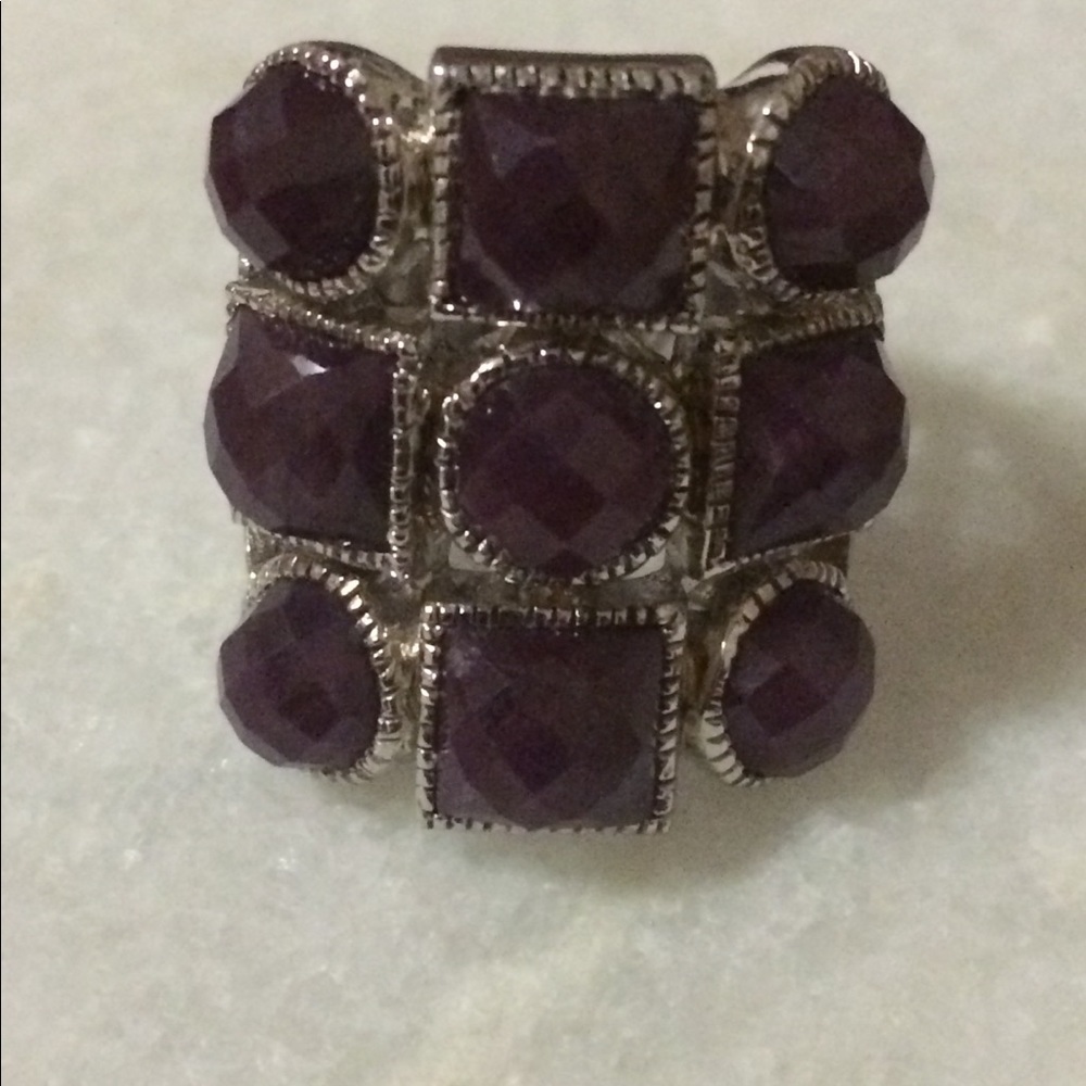 Ruby and silver ring.