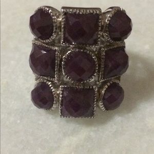 Ruby and silver ring.