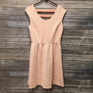 Xhilaration Orange White Sleeveless V Neck Dress