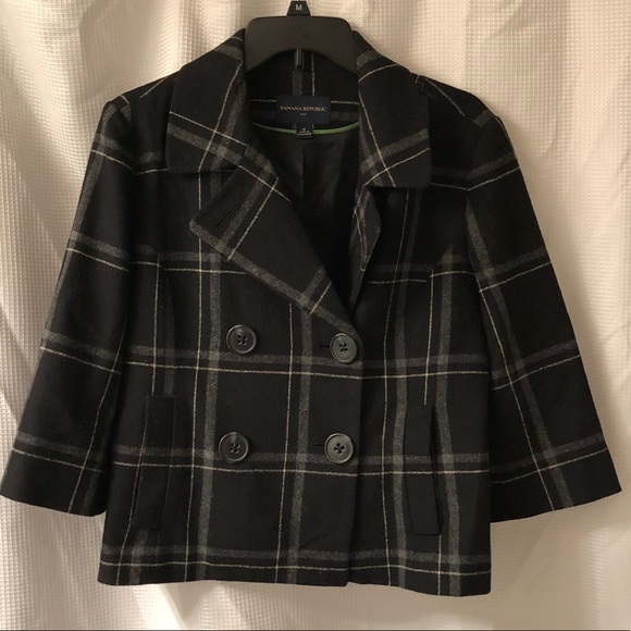 Banana Republic Jackets & Blazers - Banana Republic Plaid Coat Jacket