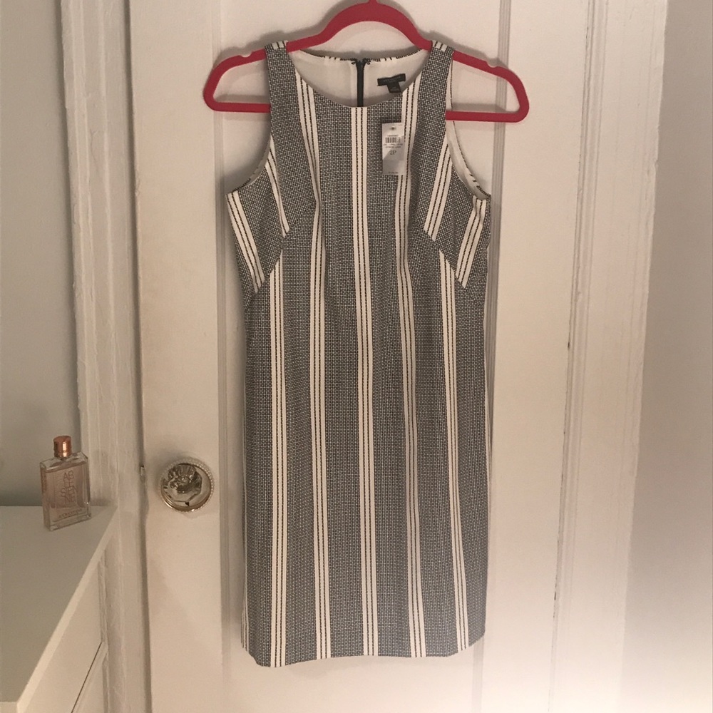 Ann Taylor Petite Black and White Work Dress.