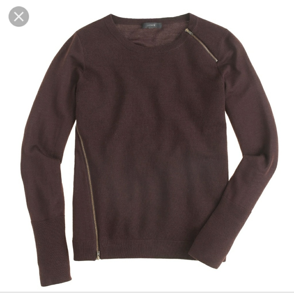 J.Crew asymmetrical zipper sweater