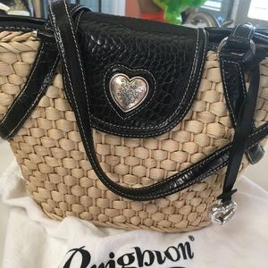 Brighton leather and stitch purse