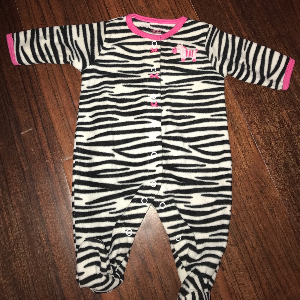 🎀 Fleece Zip-Up Zebra Sleep & Play 🎀