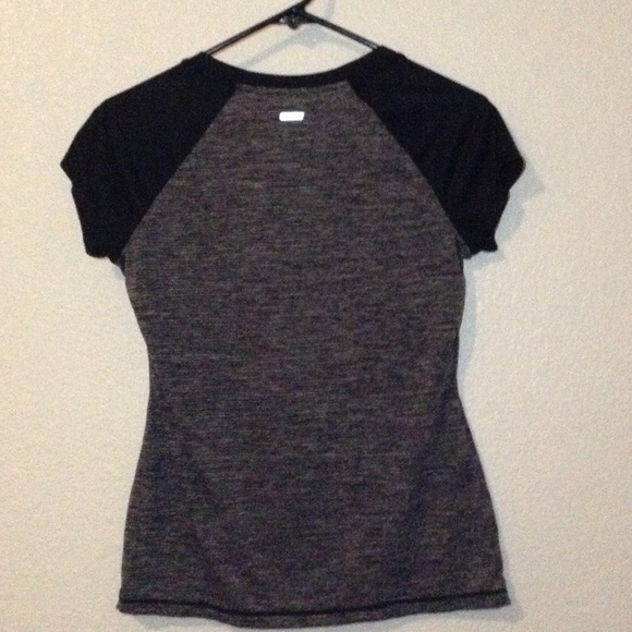 Grey w/ Black Stripes Athletic Shirt - Picture 2 of 2