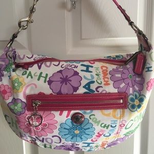 Floral coach purse