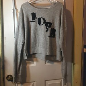 Cropped love sweatshirt aeropostale