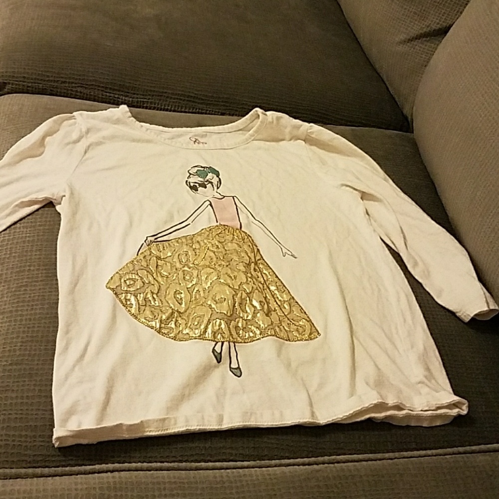 Gold fashion skirt girl