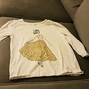 Gold fashion skirt girl