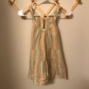 Anthropologie striped tank with tie