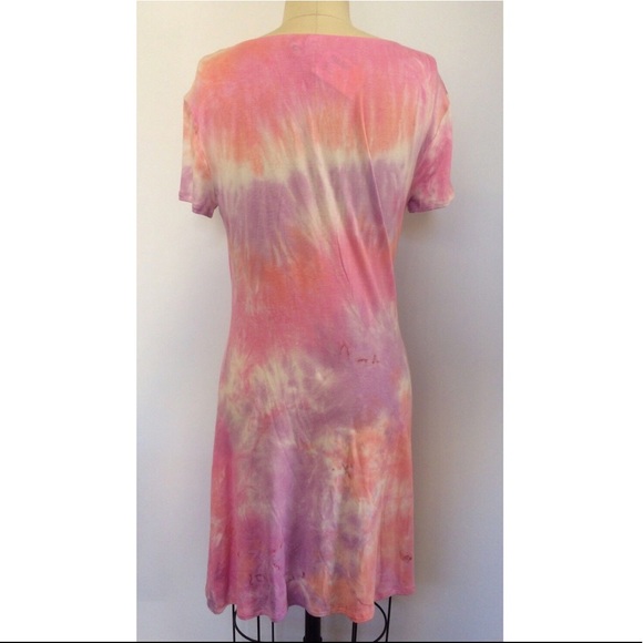 American Apparel Women’s Tie Dye Pink/Orange Dress - Picture 4 of 5