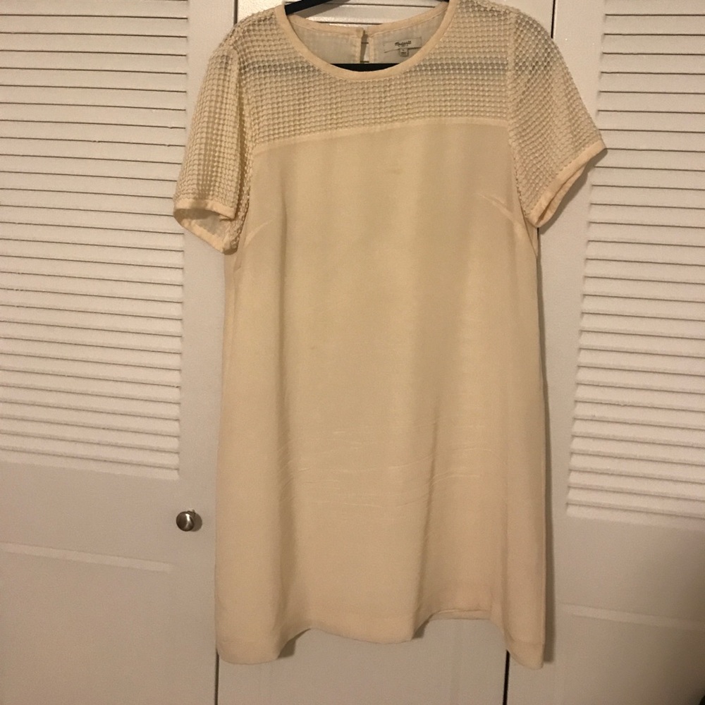 Madewell ivory shift dress