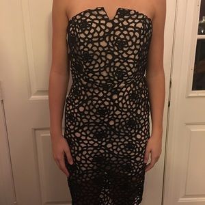 Strapless Black Cocktail Dress