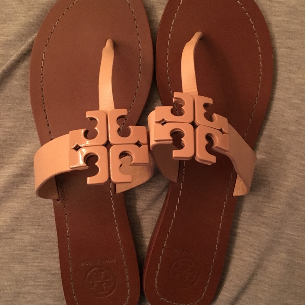 Tory burch Moore 2 leather sandal light tan