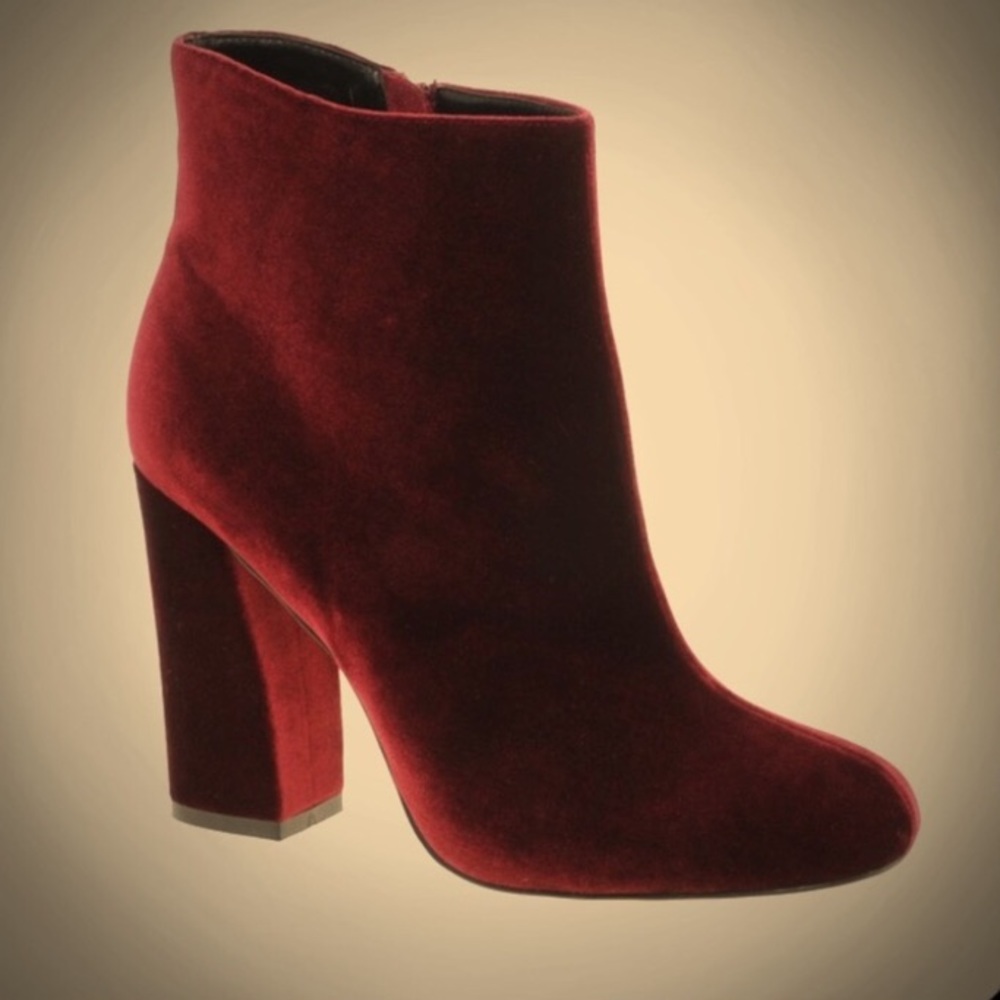 Red velvet boots