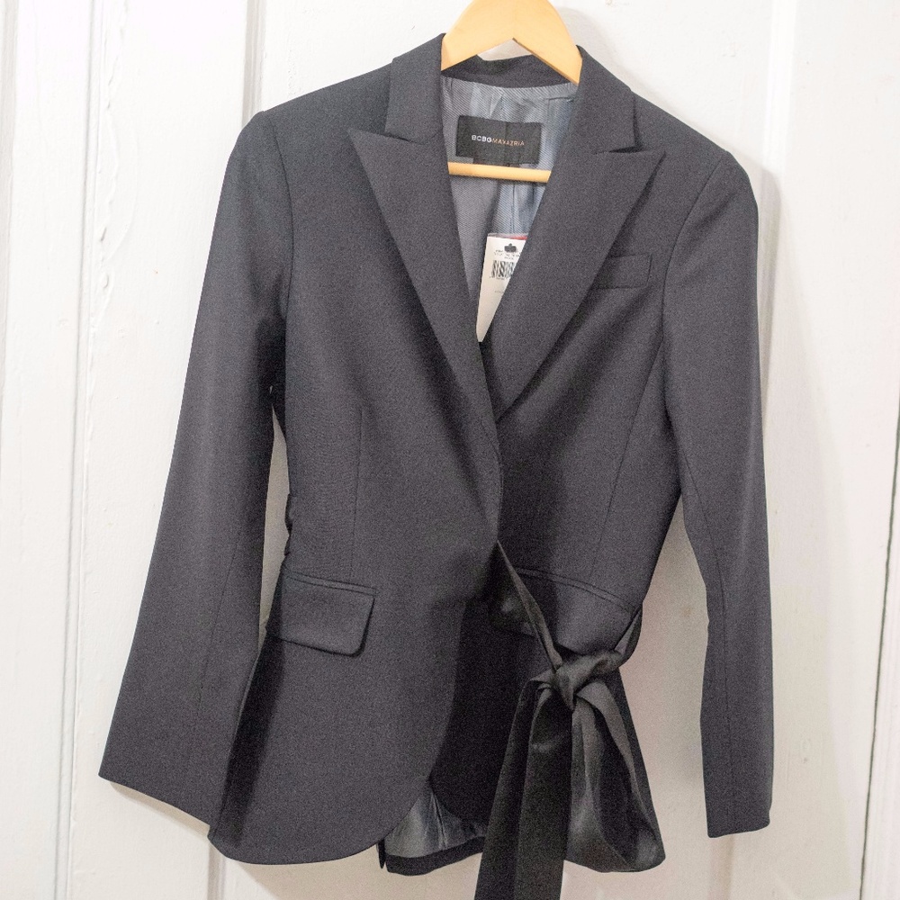 BCBG Maxazria Lola Front Tie Pant Suit