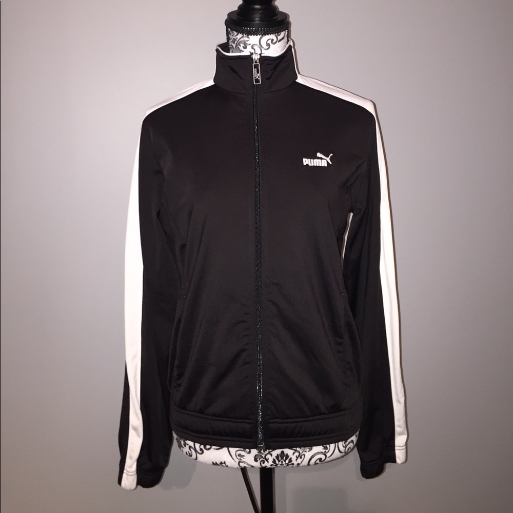 Black & White Puma Track Jacket