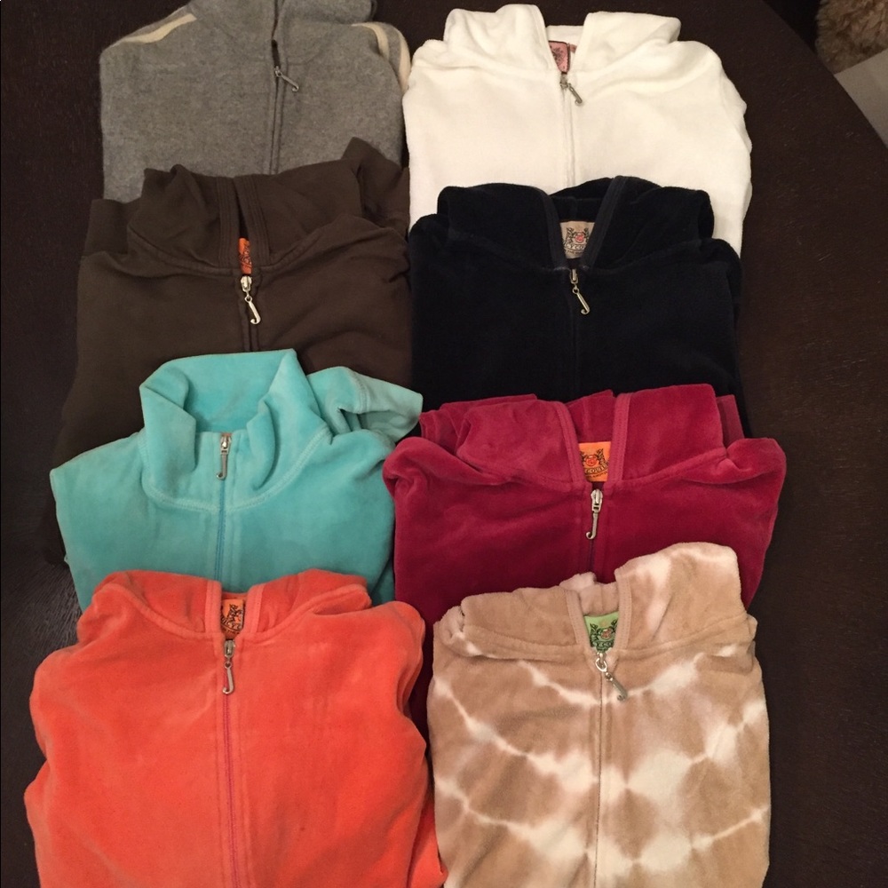 Bundle of Juicy Couture Hooded Zip Up Sweatshirts