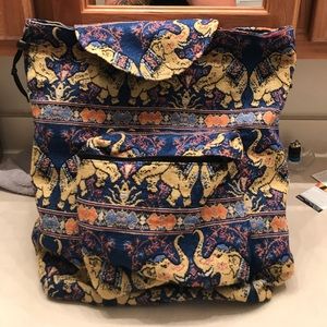 Elephant print drawstring backpack
