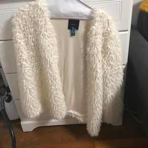 Ivory Faux Fur Coat