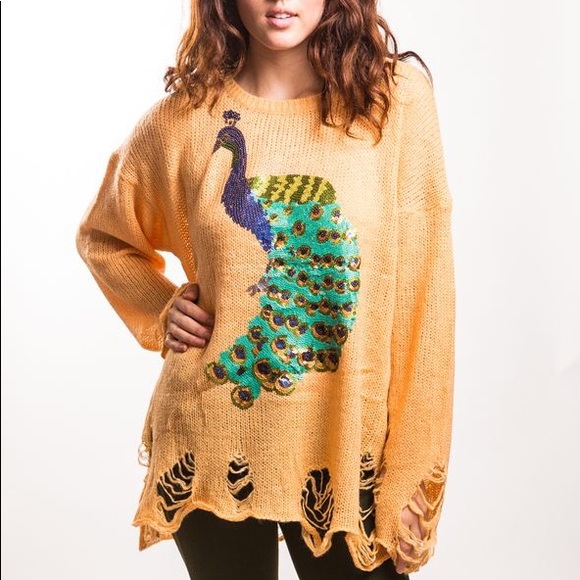 WILDFOX White Label Peacock Sweater - Picture 5 of 5