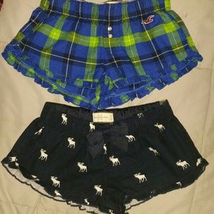 Abercrombie & Hollister sleep shorts sz XS NWT