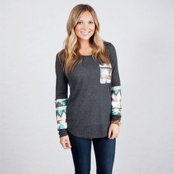 Aztec Sequin Sweater - Picture 1 of 5